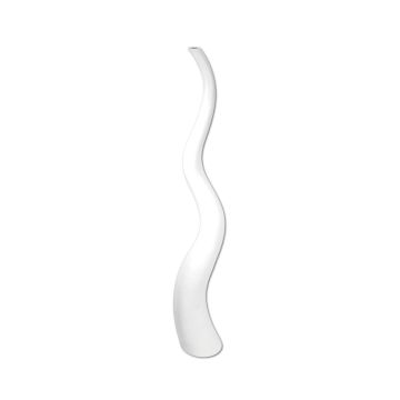 Vaso decorativo di design WALENTINA a forma di onda, bianco, 101 cm, Ø 18 cm