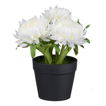 Fiore artificiale Echinops GLOMST in vaso decorativo, bianco, 14 cm