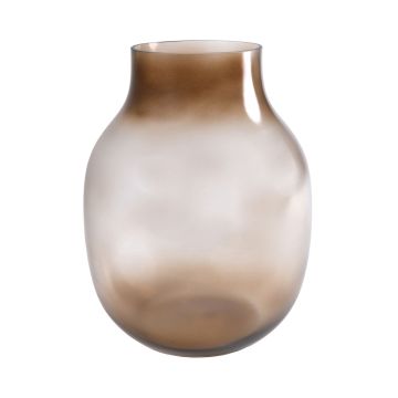 Vaso in vetro RAIDON, panciuto, arancione-marrone-trasparente, 26 cm, Ø 17 cm Vaso in vetro RAIDON, panciuto, arancione-marrone-trasparente, 26 cm, Ø 17 cm
