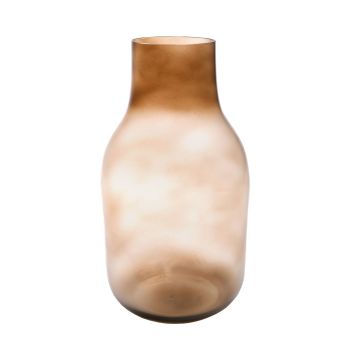 Portafiori tondeggiante RAIDON in vetro, arancione-marrone-trasparente, 30 cm, Ø 22 cm