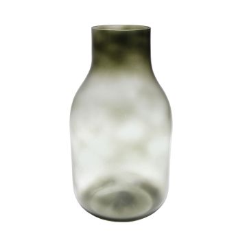 Vaso in vetro RAIDON, panciuto, verde bosco-trasparente, 30 cm, Ø 22 cm