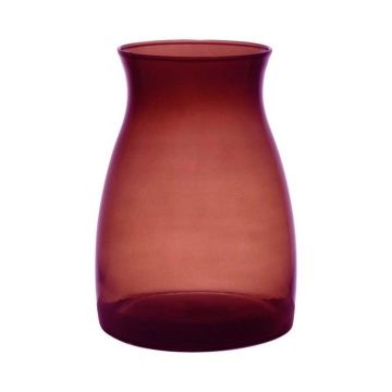Vaso decorativo MAISIE, vetro, rosso-trasparente, 20 cm, Ø 14 cm