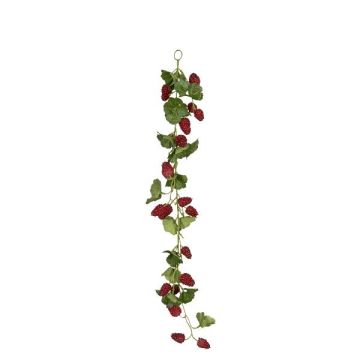 Ghirlanda artificiale lampone SHERIDAN con frutti, rosso, 55 cm