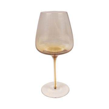 Calice da vino EDELMIRA in vetro, arancione-marrone-trasparente, 23 cm, Ø 10 cm
