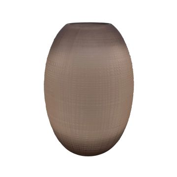 Vaso decorativo FEDERIGO in vetro, panciuto, motivo a quadri, rosa-trasparente, 34,5 cm, Ø 23,5 cm Vaso decorativo FEDERIGO in vetro, panciuto, motivo a quadri, rosa-trasparente, 34,5 cm, Ø 23,5 cm