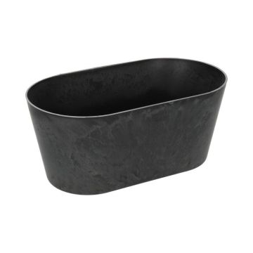 Ciotola ovale per piante LIMANI in plastica, nera, 20x10x10,8 cm Ciotola ovale per piante LIMANI in plastica, nera, 20x10x10,8 cm