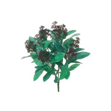 Fiore decorativo Skimmia SAFRA con fiori, bastoncino, rosso bordeaux, 40cm Fiore decorativo Skimmia SAFRA con fiori, bastoncino, rosso bordeaux, 40cm