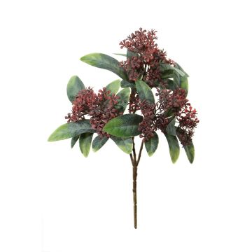 Fiore artificiale Osmanthus fragrans SIBENA su stelo, rosso bordeaux, 20cm