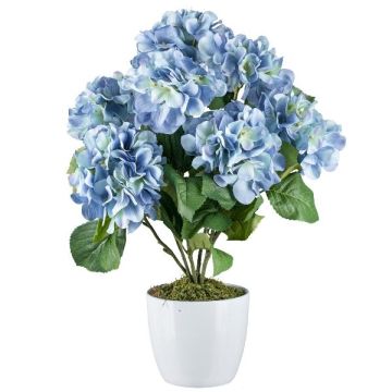 Fiore artificiale ortensia VITROS in vaso decorativo, blu, 50 cm