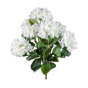 Fiore artificiale Hortensia VITROS, bastoncino, bianco, 50 cm