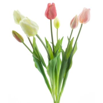 Mazzo di tulipani artificiali misti LONA, crema-rosa-rosa, 45 cm, Ø 20 cm