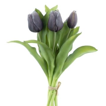 Mazzo di tulipani artificiali misti LONA, bianco-nero, 30 cm, Ø 20 cm Mazzo di tulipani artificiali misti LONA, bianco-nero, 30 cm, Ø 20 cm