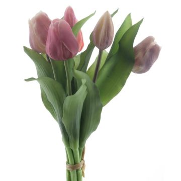Mazzo di tulipani artificiali misti LONA, rosa-malva, 30cm, Ø20cm Mazzo di tulipani artificiali misti LONA, rosa-malva, 30cm, Ø20cm
