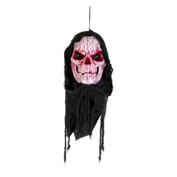 Teschio sanguinante per decorazione di Halloween FRANKY, appeso, funzione sonora, LED, 80cm Teschio sanguinante per decorazione di Halloween FRANKY, appeso, funzione sonora, LED, 80cm