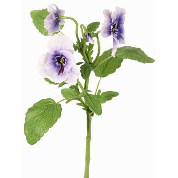Ramo decorativo di violette SIANIE, lilla-blu-bianco, 35cm, Ø5-6,5cm