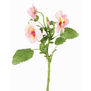 Ramo decorativo di violette SIANIE, rosa-fucsia-giallo, 35cm, Ø5-6,5cm