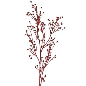 Ramo decorativo di lino QUOLL con spighe, rosso, 65 cm
