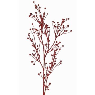 Ramo decorativo di lino QUOLL con spighe, rosso, 65cm