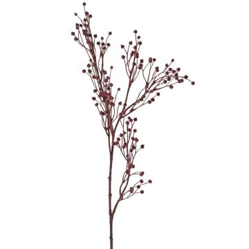 Ramo decorativo di lino QUOLL con spighe, rosso bordeaux, 65 cm