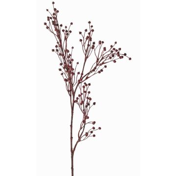 Ramo decorativo di lino QUOLL con spighe, rosso bordeaux, 65cm