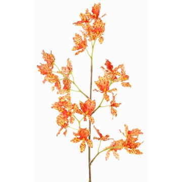 Ramo di orchidea Odontoglossum artificiale BELANIA, arancione-giallo, 75cm