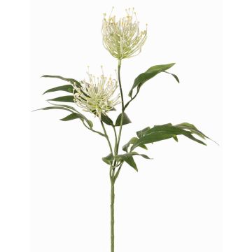 Ramo artificiale di quercia VULKINTA con fiori, bianco-verde, 75cm, Ø9-11cm