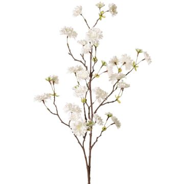 Ramo artificiale di pesco ornamentale KENZUN, fiori, bianco, 110 cm