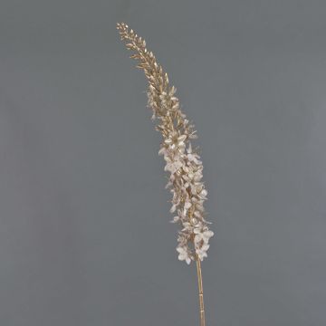 Candela artificiale in velluto UCHANA, beige-oro, 110 cm