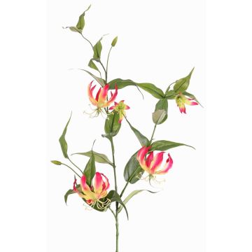 Corona artificiale KINTARO, fucsia-giallo, 120cm