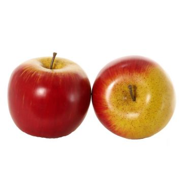 Mela decorativa ADALBERO, rosso-giallo, Ø 8 cm