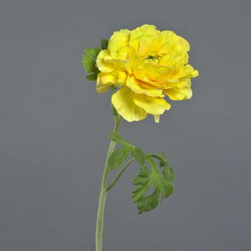 Fiore artificiale ranuncolo KRISTY, giallo, 60 cm, Ø 10 cm