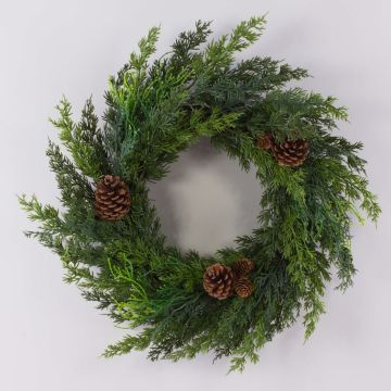Ghirlanda decorativa di cipresso STURMYN con pigne, verde, Ø 50 cm