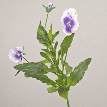 Viola del pensiero artificiale SILANA, bianco-viola, 30cm