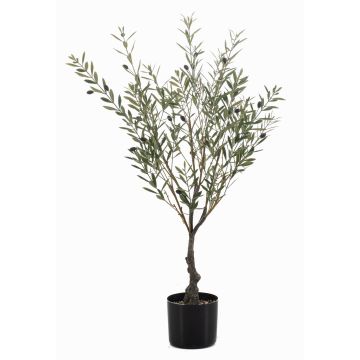 Olivo artificiale LONIRB con frutti, tronco artificiale, crossdoor, 90 cm