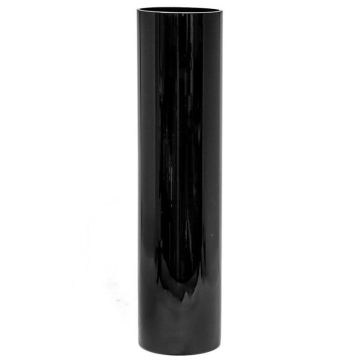 Vaso da fiori cilindrico SANSA OCEAN, nero, 60 cm, Ø 15 cm