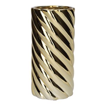 Vaso da tavolo WIRLSON in dolomite, tornito, oro metallizzato, 19,1cm, Ø9,5cm Vaso da tavolo WIRLSON in dolomite, tornito, oro metallizzato, 19,1cm, Ø9,5cm