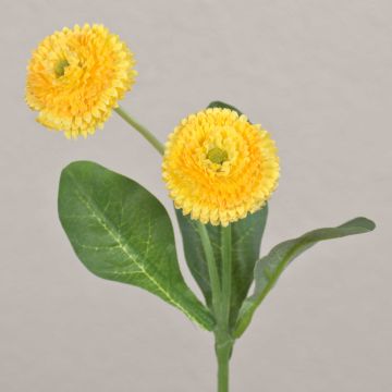 Bellis finto SYEDA, giallo, 25cm