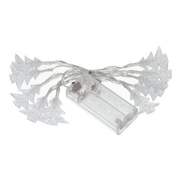 Ghirlanda luminosa CASSATA con 10 abeti a LED, a batteria, 90cm