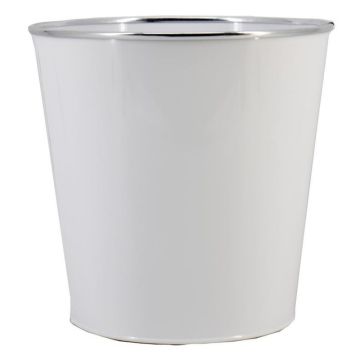 Vaso da fiori in zinco FYNAS, bianco, 30cm, Ø30cm