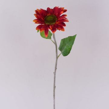 Girasole sintetico MARIETTA, rosso, 60cm, Ø14cm