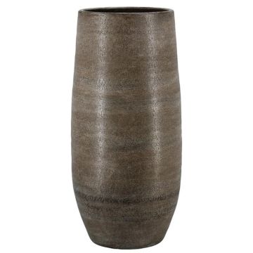 Grande vaso in ceramica VINKAS con venature, bianco, 90 cm, Ø 37 cm