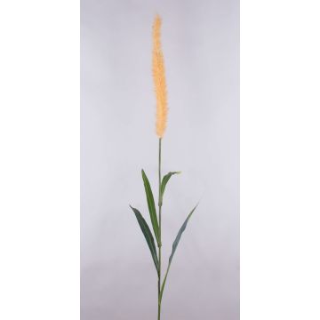 Pennisetum finto LEBRERO con pannocchie, giallo, 175cm