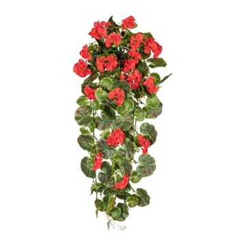 Fiore decorativo geranio DOLKREN, bastoncino, crossdoor, rosso, 80 cm