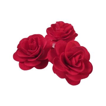 Fiori decorativi DELPHINE in legno, 5 pezzi, rossi, Ø5cm Fiori decorativi DELPHINE in legno, 5 pezzi, rossi, Ø5cm
