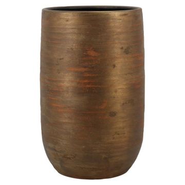 Vaso da fiori in ceramica RODYN con scanalature, sfumatura di colore, oro, 40cm, Ø26cm Vaso da fiori in ceramica RODYN con scanalature, sfumatura di colore, oro, 40cm, Ø26cm