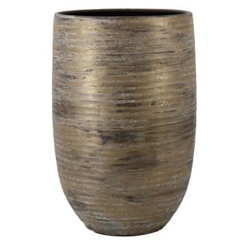 Vaso da fiori in ceramica RODYN con scanalature, sfumatura di colore, marrone, 50cm, Ø32cm Vaso da fiori in ceramica RODYN con scanalature, sfumatura di colore, marrone, 50cm, Ø32cm