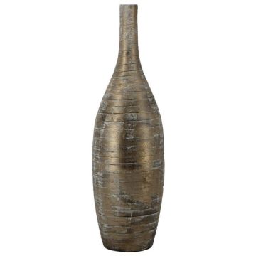 Bottiglia decorativa in ceramica RODYN con scanalature, sfumatura di colore, marrone, 80 cm, Ø 23 cm
