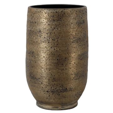 Vaso da fiori in ceramica YELAN con venature, marrone-oro, 50cm, Ø32cm Vaso da fiori in ceramica YELAN con venature, marrone-oro, 50cm, Ø32cm