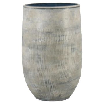 Vaso da fiori SOLIM, motivo a rilievo, ceramica, blu-grigio, 50cm, Ø32cm Vaso da fiori SOLIM, motivo a rilievo, ceramica, blu-grigio, 50cm, Ø32cm
