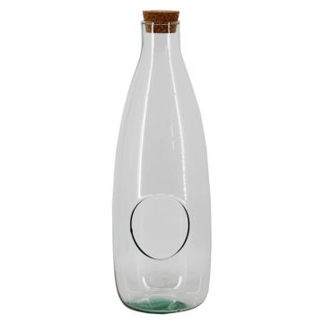 Terrario in vetro GLYPMO con tappo di sughero, riciclato, trasparente, 43 cm, Ø 15 cm